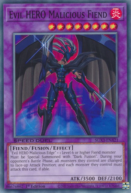 Evil HERO Malicious Fiend [SGX3-ENA21] Common | Nerdhalla Games