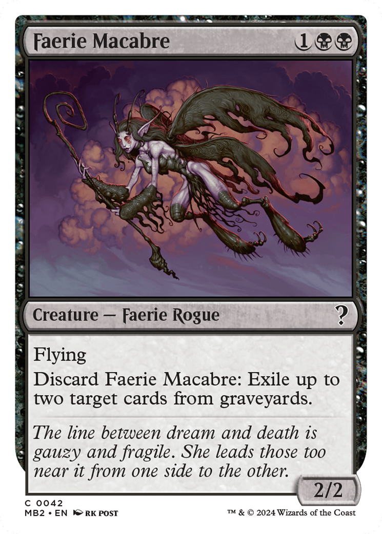 Faerie Macabre (White Border) [Mystery Booster 2] | Nerdhalla Games