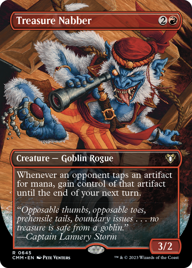 Treasure Nabber (Borderless Alternate Art) [Commander Masters] | Nerdhalla Games