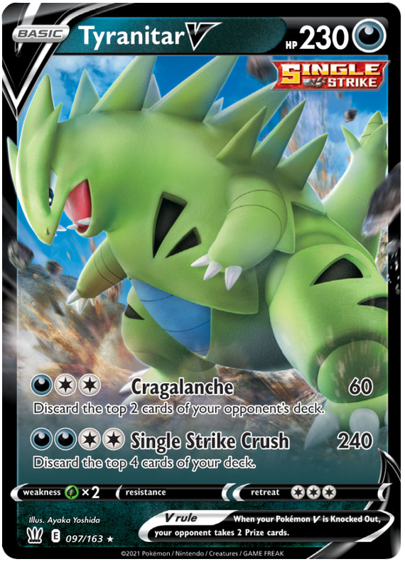 Tyranitar V (097/163) [Sword & Shield: Battle Styles] | Nerdhalla Games