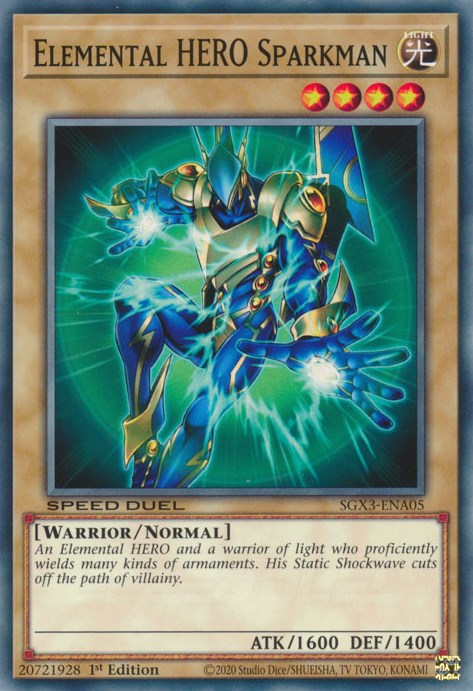 Elemental HERO Sparkman [SGX3-ENA05] Common | Nerdhalla Games