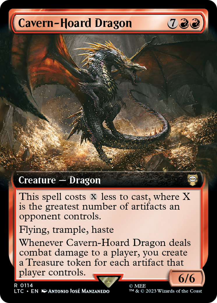 Cavern-Hoard Dragon (Extended Art) [The Lord of the Rings: Tales of Middle-Earth Commander] | Nerdhalla Games