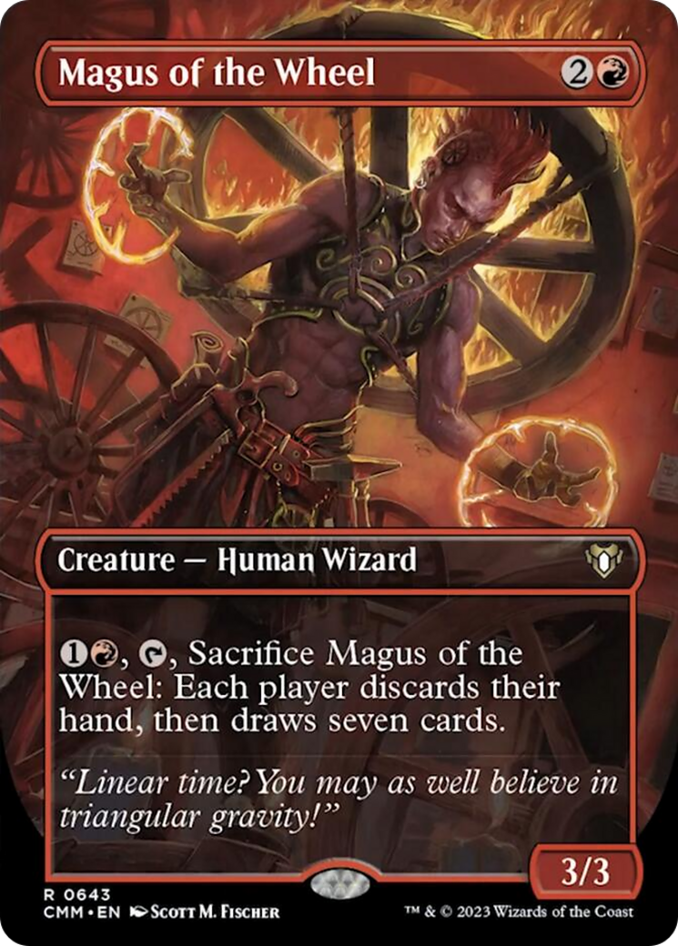 Magus of the Wheel (Borderless Alternate Art) [Commander Masters] | Nerdhalla Games