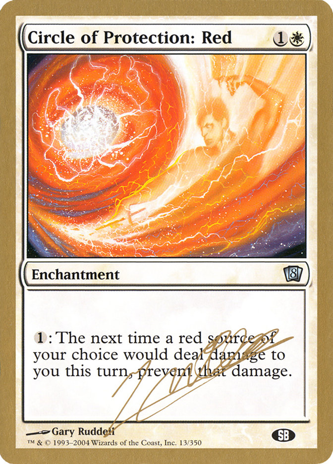 Circle of Protection: Red (Julien Nuijten) (SB) [World Championship Decks 2004] | Nerdhalla Games