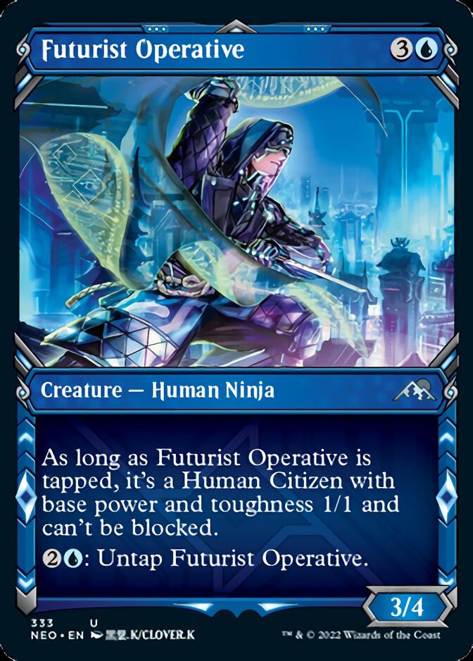 Futurist Operative (Showcase Ninja) [Kamigawa: Neon Dynasty] | Nerdhalla Games