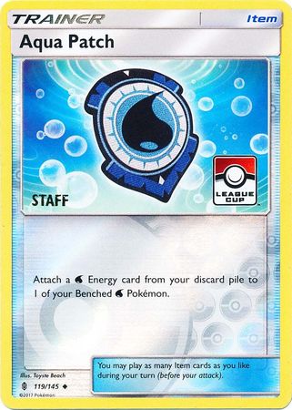 Aqua Patch (119/145) (League Promo Staff) [Sun & Moon: Guardians Rising] | Nerdhalla Games