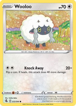 Wooloo (222/264) (Cosmos Holo) [Sword & Shield: Fusion Strike] | Nerdhalla Games