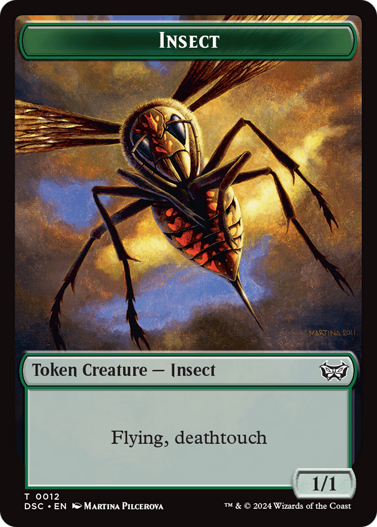 Insect (0012) // Spider Double-Sided Token [Duskmourn: House of Horror Commander Tokens] | Nerdhalla Games