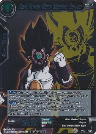 Dark Power Black Masked Saiyan (Event Pack 3 - 2019) (BT5-112_PR) [Promotion Cards] | Nerdhalla Games