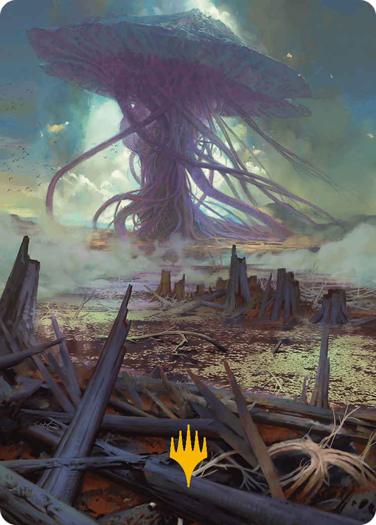 Swamp Art Card (Gold-Stamped Planeswalker Symbol) [Modern Horizons 3 Art Series] | Nerdhalla Games