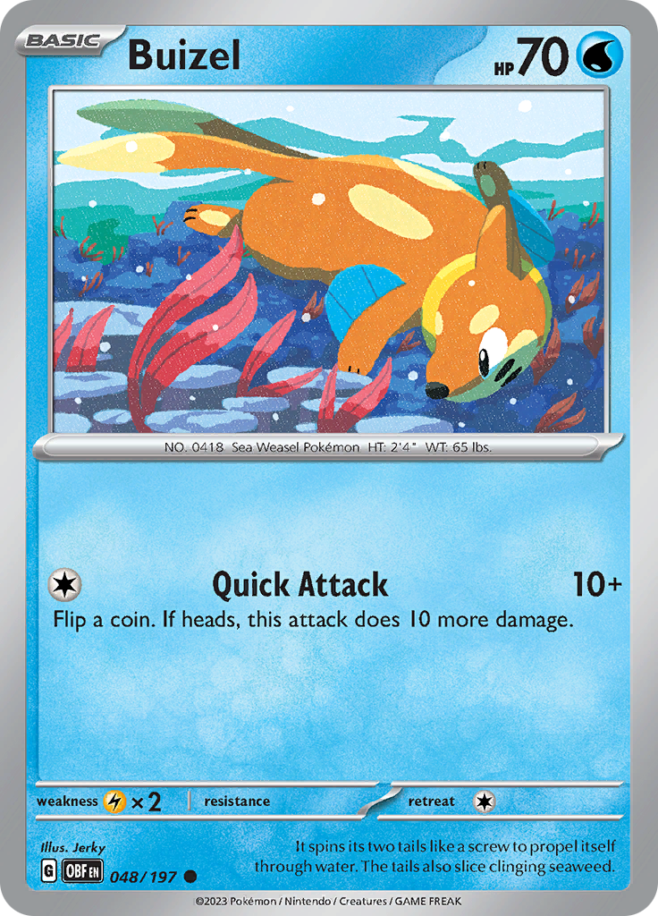 Buizel (048/197) [Scarlet & Violet: Obsidian Flames] | Nerdhalla Games