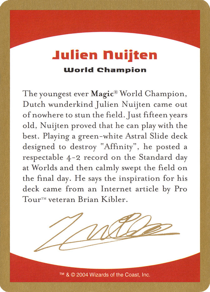 Julien Nuijten Bio [World Championship Decks 2004] | Nerdhalla Games