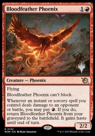 Bloodfeather Phoenix (Promo Pack) [March of the Machine Promos] | Nerdhalla Games