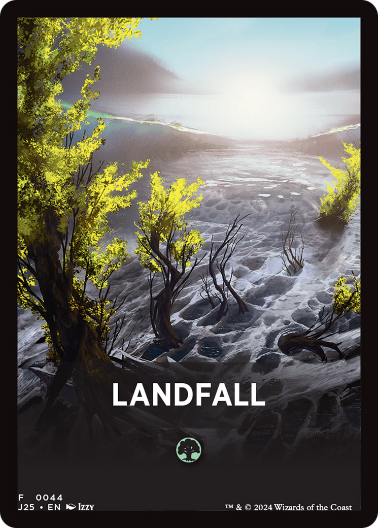 Landfall Theme Card [Foundations Jumpstart Front Cards] | Nerdhalla Games