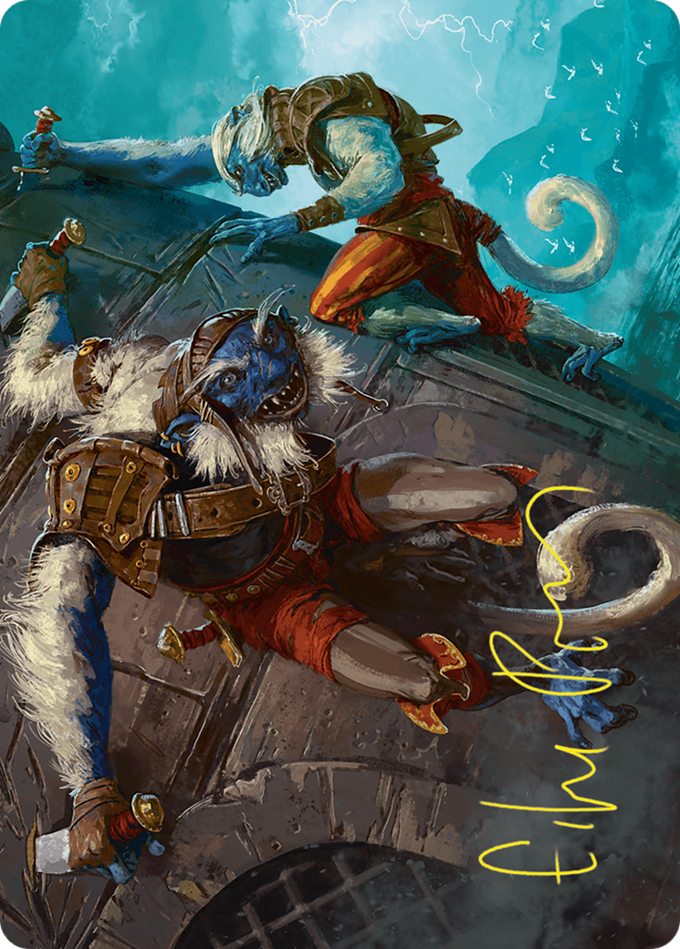 Goblin Boarders Art Card (11/54) (Gold-Stamped Signature) [Foundations Art Series] | Nerdhalla Games