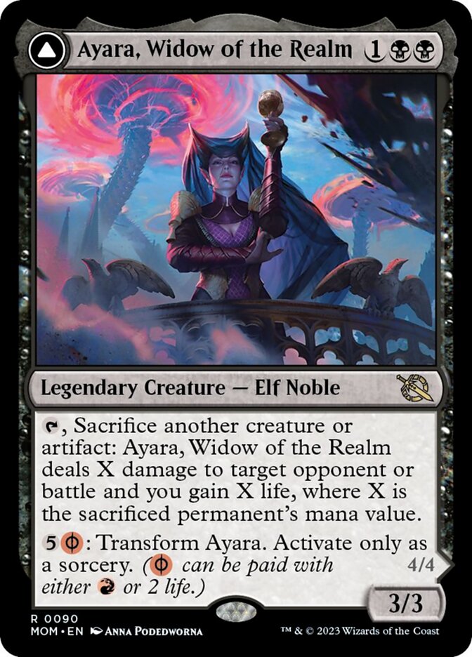 Ayara, Widow of the Realm // Ayara, Furnace Queen [March of the Machine] | Nerdhalla Games