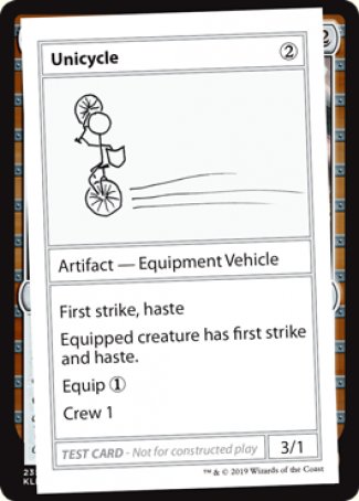 Unicycle (2021 Edition) [Mystery Booster Playtest Cards] | Nerdhalla Games