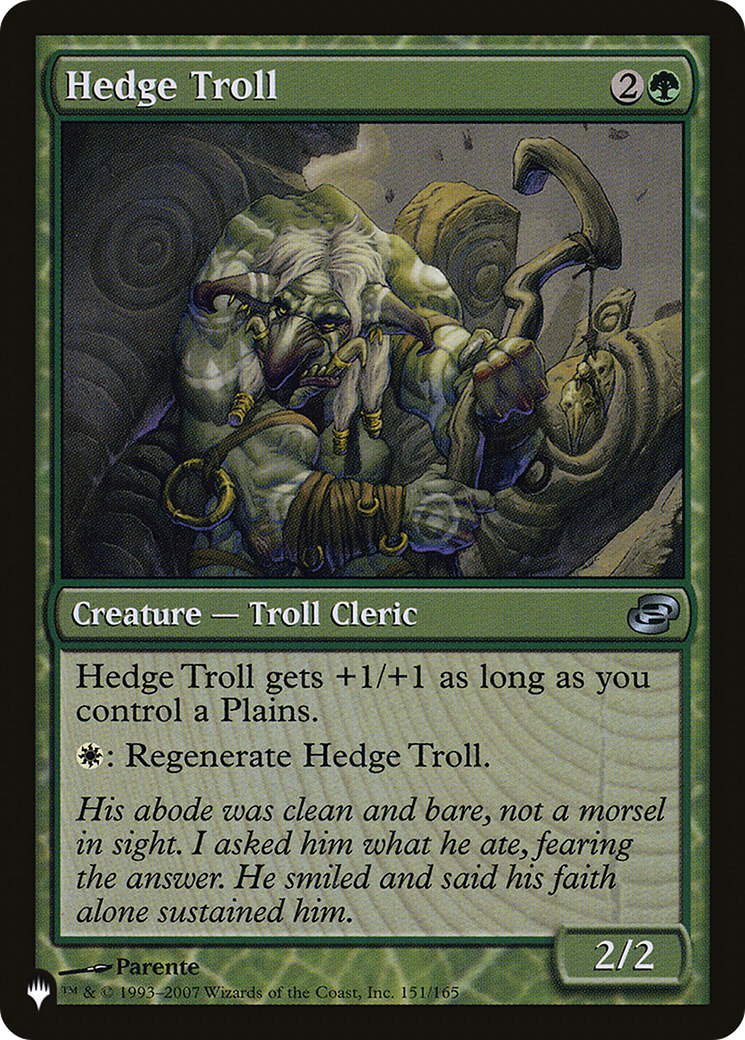 Hedge Troll [The List Reprints] | Nerdhalla Games