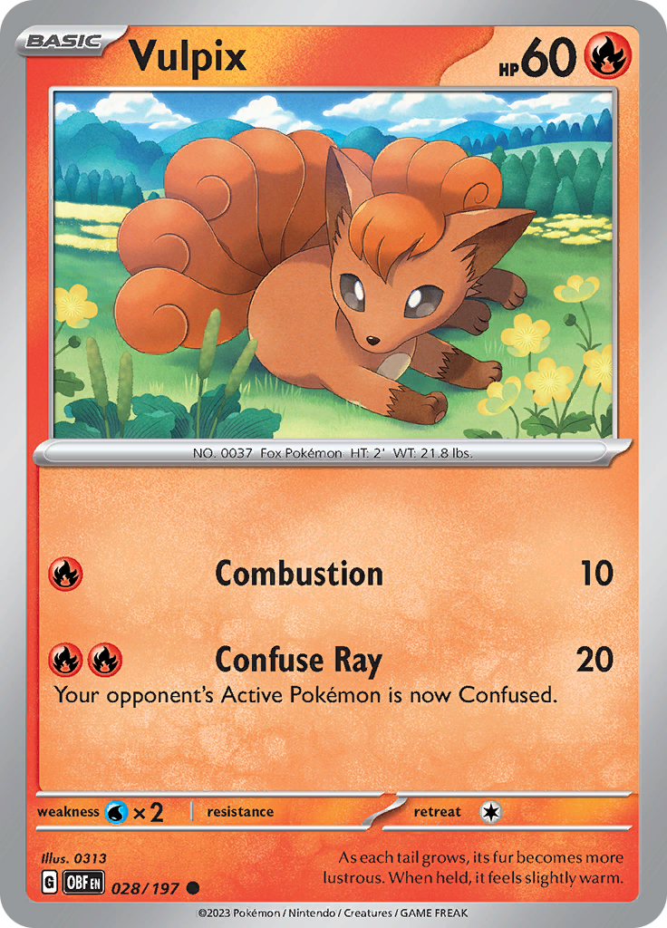 Vulpix (028/197) [Scarlet & Violet: Obsidian Flames] | Nerdhalla Games