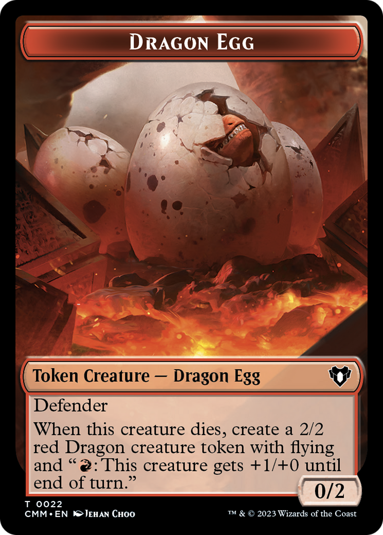 Dragon Egg Token [Commander Masters Tokens] | Nerdhalla Games