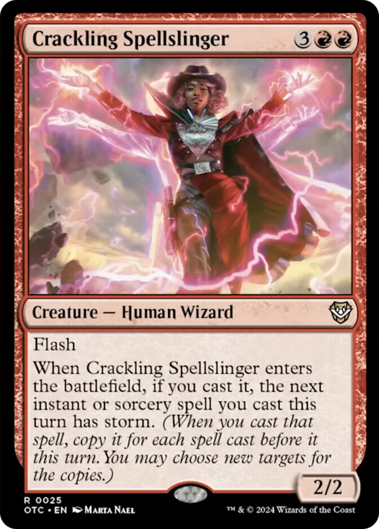 Crackling Spellslinger [Outlaws of Thunder Junction Commander] | Nerdhalla Games