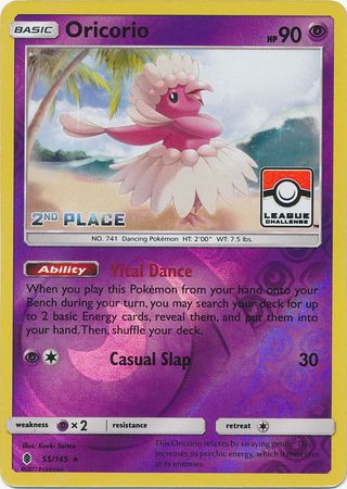 Oricorio (55/145) (League Promo 2nd Place) [Sun & Moon: Guardians Rising] | Nerdhalla Games