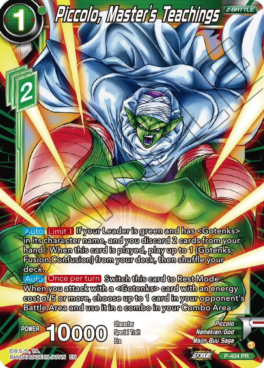 Piccolo, Master's Teachings (P-404) [Promotion Cards] | Nerdhalla Games