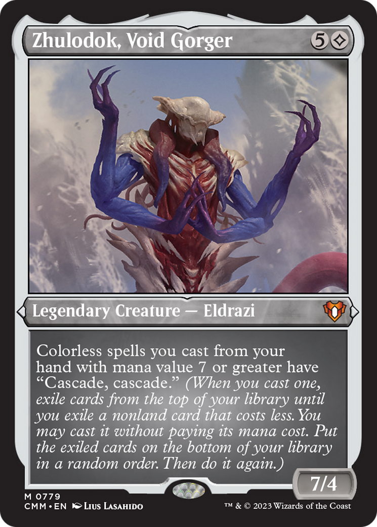 Zhulodok, Void Gorger (Display Commander) (Foil Etched) [Commander Masters] | Nerdhalla Games