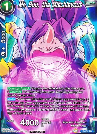 Mr. Buu, the Mischievous (Power Booster) (P-151) [Promotion Cards] | Nerdhalla Games