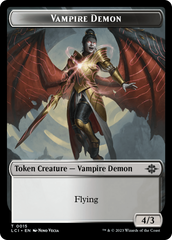 Vampire (0006) // Vampire Demon Double-Sided Token [The Lost Caverns of Ixalan Commander Tokens] | Nerdhalla Games