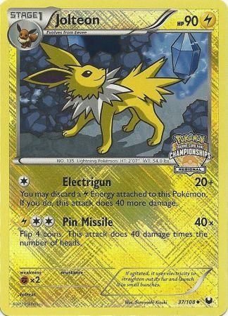 Jolteon (37/108) (Regional Championship) [League & Championship Cards] | Nerdhalla Games