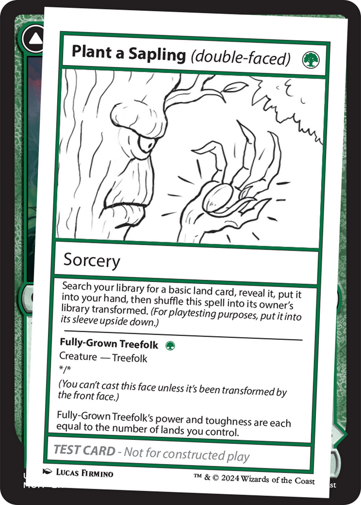 Plant a Sapling (double-faced) [Mystery Booster 2 Playtest Cards] | Nerdhalla Games