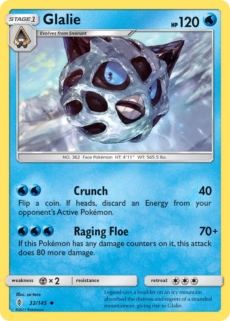 Glalie (32/145) [Sun & Moon: Guardians Rising] | Nerdhalla Games