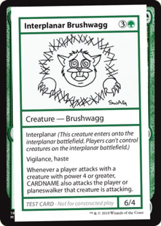 Interplanar Brushwagg (2021 Edition) [Mystery Booster Playtest Cards] | Nerdhalla Games