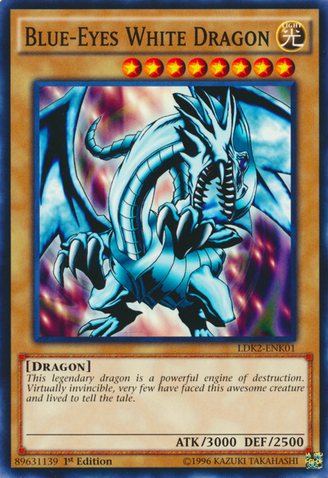 Blue-Eyes White Dragon (Version 1) [LDK2-ENK01] Common | Nerdhalla Games