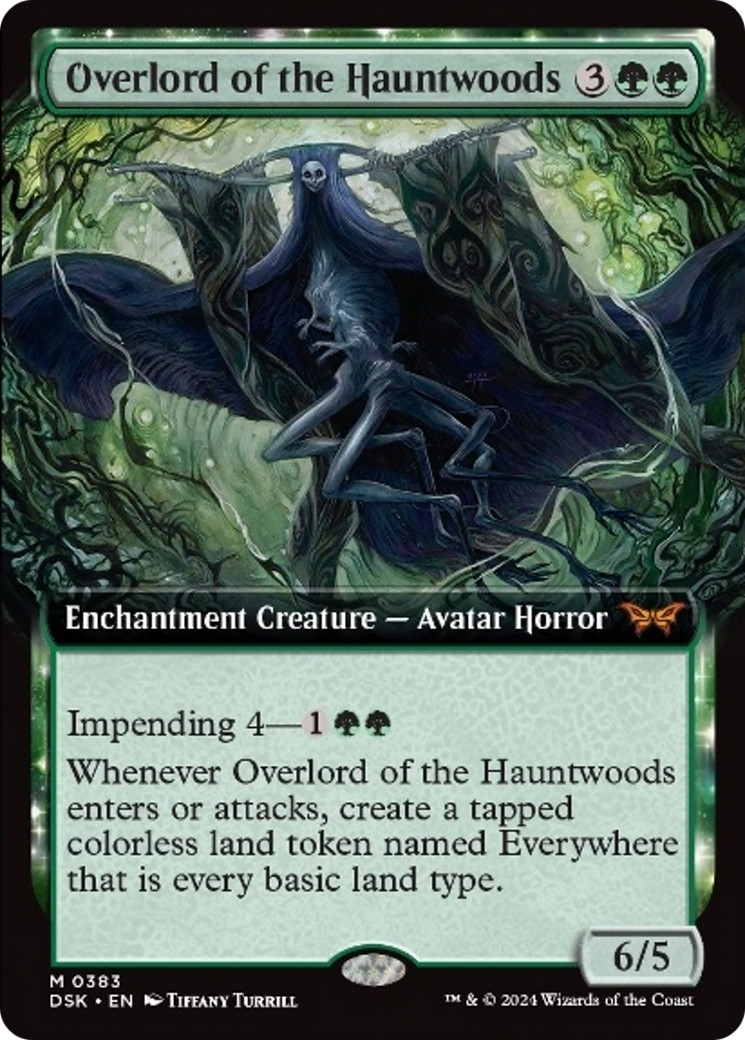 Overlord of the Hauntwoods (Extended Art) [Duskmourn: House of Horror] | Nerdhalla Games