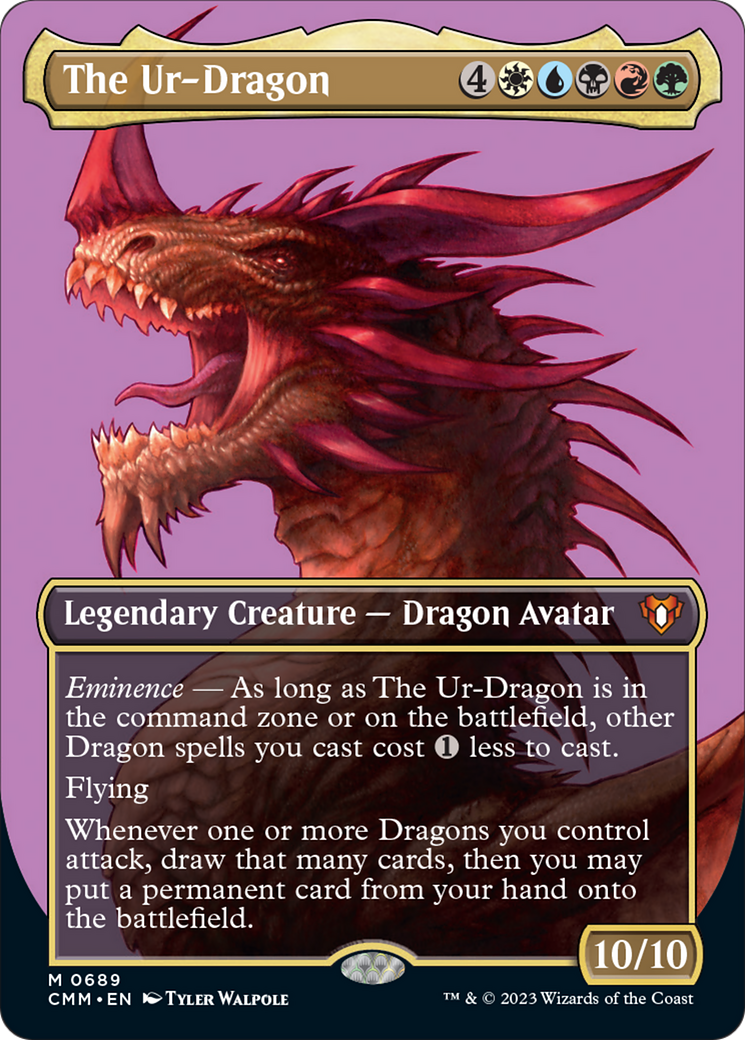 The Ur-Dragon (Borderless Profile) [Commander Masters] | Nerdhalla Games