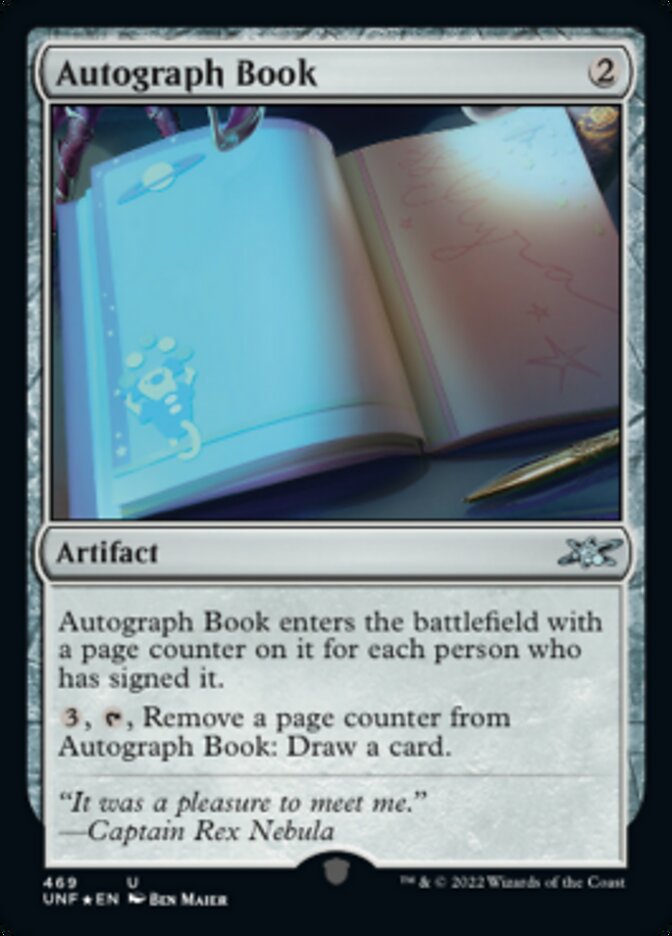 Autograph Book (Galaxy Foil) [Unfinity] | Nerdhalla Games