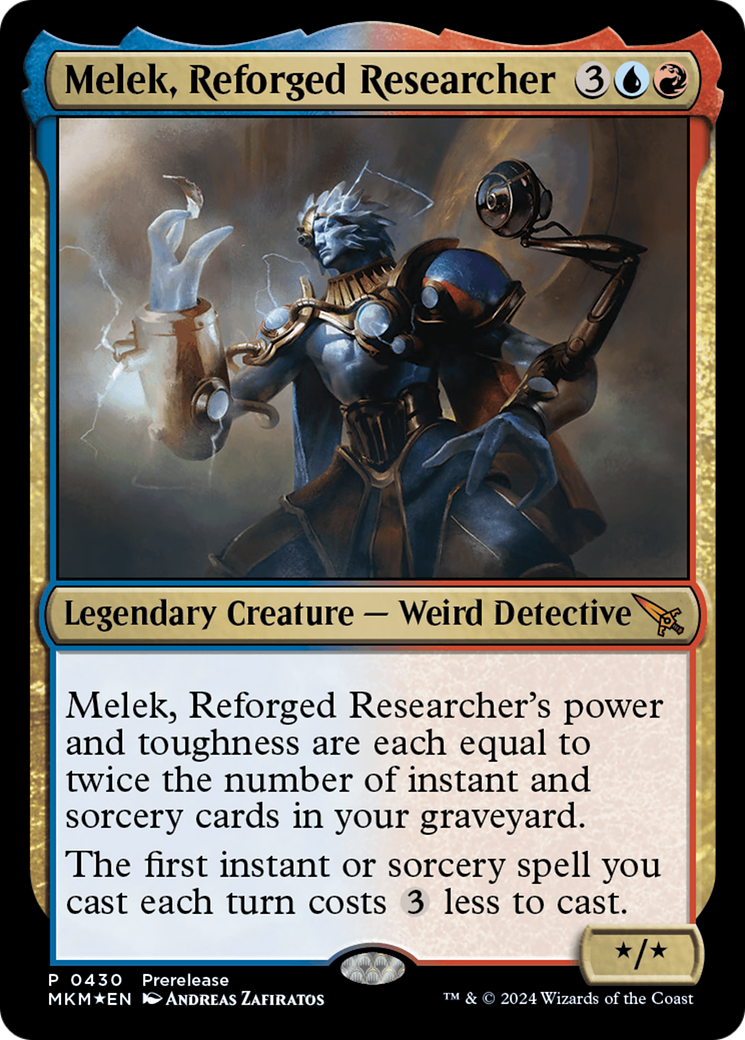 Melek, Reforged Researcher [Murders at Karlov Manor Prerelease Promos] | Nerdhalla Games