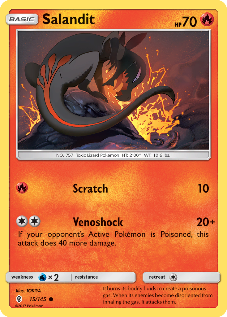 Salandit (15/145) [Sun & Moon: Guardians Rising] | Nerdhalla Games