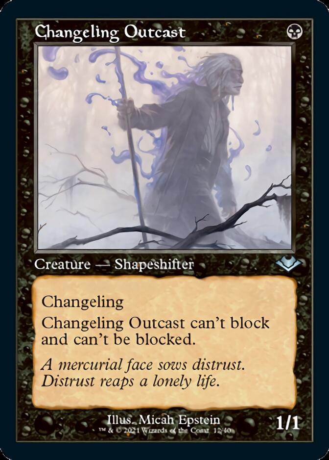 Changeling Outcast (Retro Foil Etched) [Modern Horizons] | Nerdhalla Games