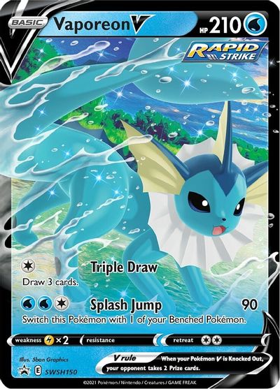 Vaporeon V (SWSH150) [Sword & Shield: Black Star Promos] | Nerdhalla Games