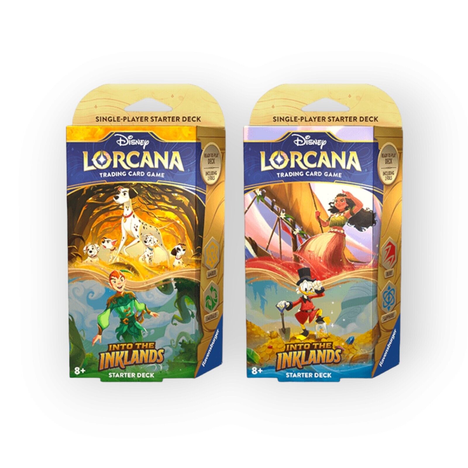 Lorcana:  Into the Inklands Starter Decks (Amber/Emerald) | Nerdhalla Games