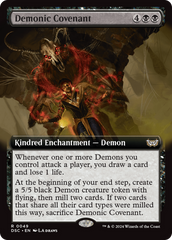 Demonic Covenant (Extended Art) [Duskmourn: House of Horror Commander] | Nerdhalla Games