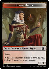 Human Rogue // Plot Double-Sided Token [Outlaws of Thunder Junction: Breaking News Tokens] | Nerdhalla Games