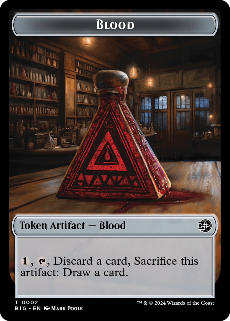 Blood // Plot Double-Sided Token [Outlaws of Thunder Junction: The Big Score Tokens] | Nerdhalla Games