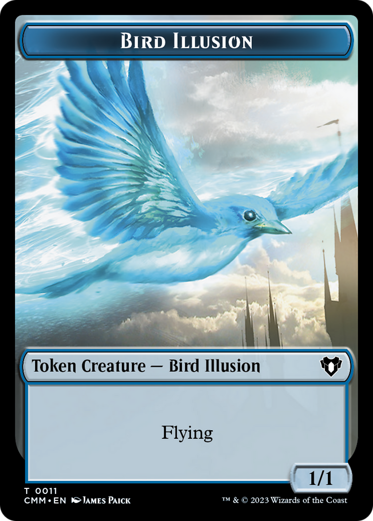 Bird Illusion Token [Commander Masters Tokens] | Nerdhalla Games