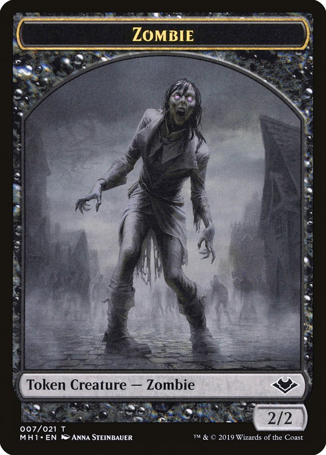 Angel (002) // Zombie (007) Double-Sided Token [Modern Horizons Tokens] | Nerdhalla Games