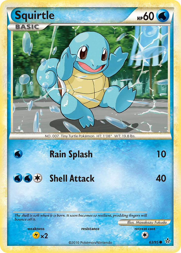 Squirtle (63/95) [HeartGold & SoulSilver: Unleashed] | Nerdhalla Games