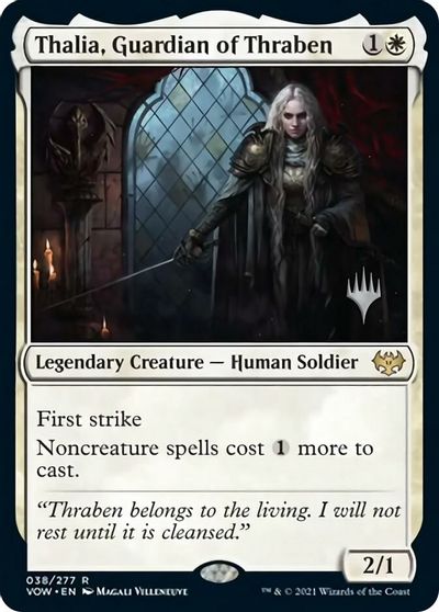 Thalia, Guardian of Thraben (Promo Pack) [Innistrad: Crimson Vow Promos] | Nerdhalla Games